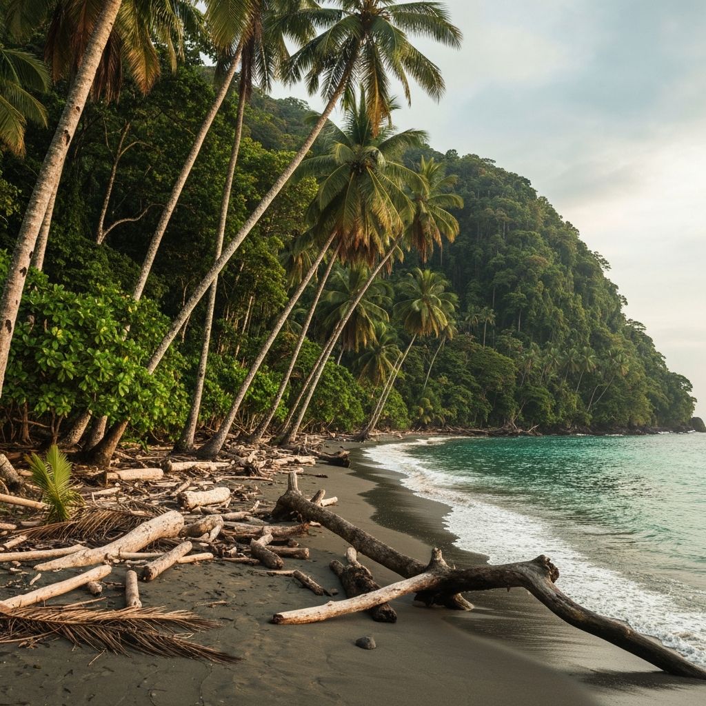 Osa Peninsula rainforest meeting the Pacific Ocean